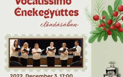 Szentmise és adventi kóruskoncert a Vocalissimo Énekeegyüttessel